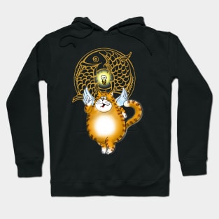 Aha! Pisces, Fishes! Angel Cat Hoodie